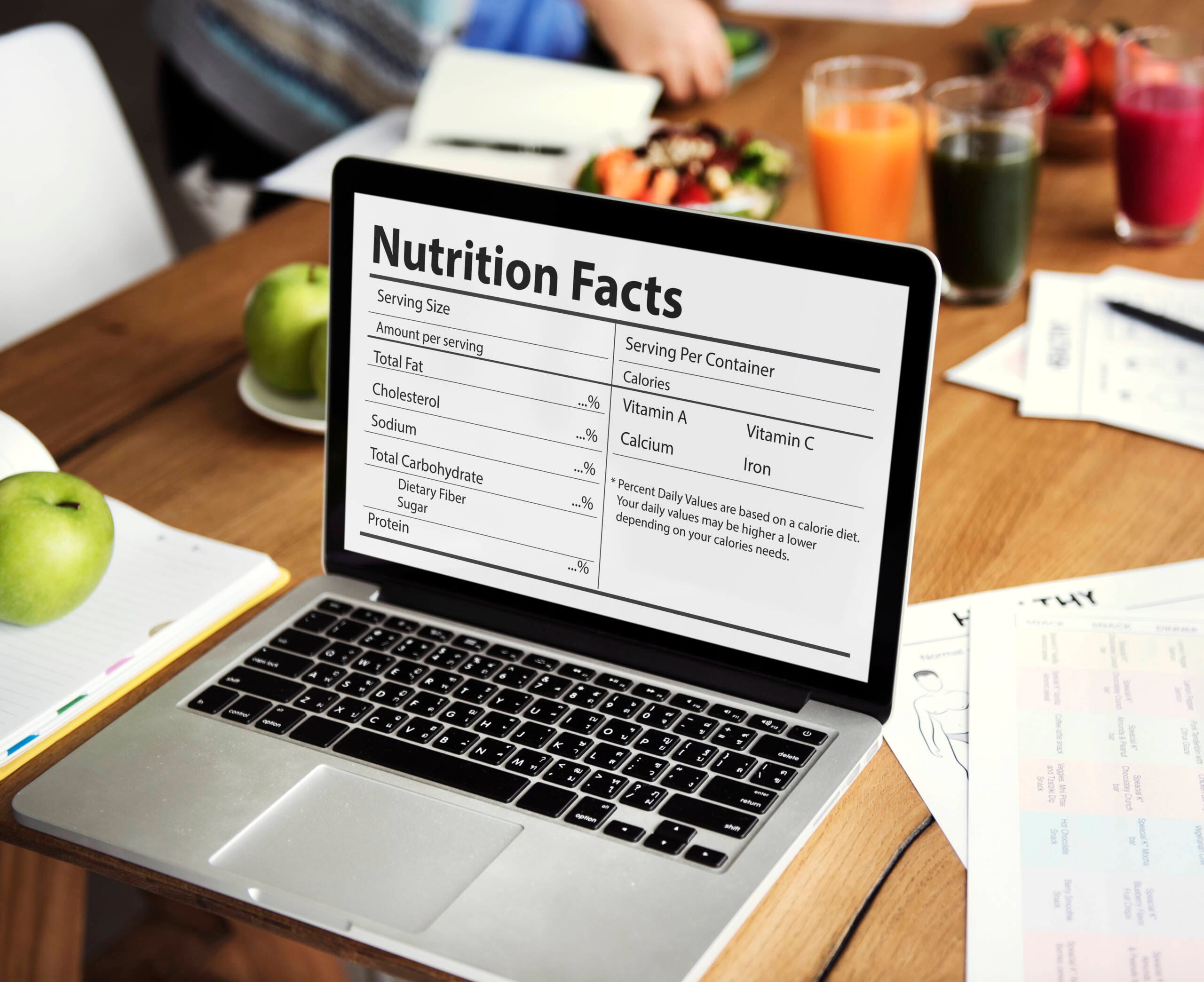 computer screen is showing nutrition facts 1 scaled